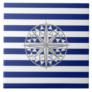 クロムスタイルコンパスオン航海のストライプ タイル