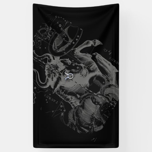 クロムスタイルタウラス〔占星術の〕十二宮図サインオンヘベリウスデコール 横断幕 (縦)