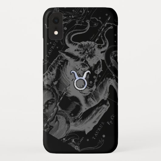 クロムスタイルタウロス〔占星術の〕十二宮図サインオンヘベリウスブラック Case-Mate iPhoneケース (裏面)