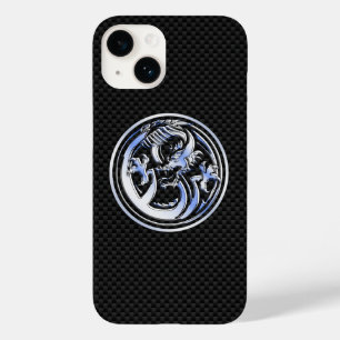 クロムスタイルドラゴンクレストカーボンファイバープリント Case-Mate iPhone 14ケース
