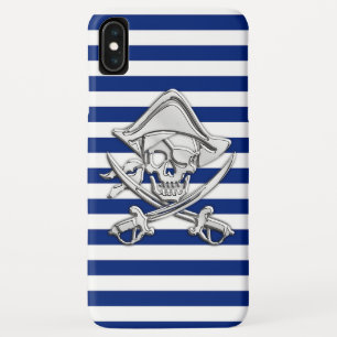 クロムスタイルパイレートオン航海のストライプ iPhone XS MAXケース