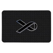 クロムスタイルブラックリボン認識度デコール マグネット (横)