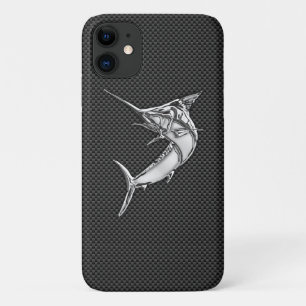 クロムスタイルマーリンオンカーボンファイバーデコール iPhone 11 ケース