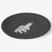 クロムスタイルライトハウスオンカーボンファイバー ペーパープレート (アングル)