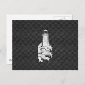 クロムスタイルライトハウスオンカーボンファイバー ポストカード (正面/裏面)