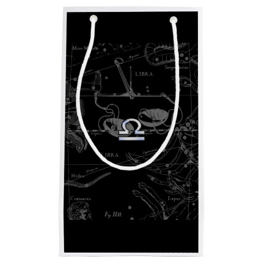 クロムスタイルリブラ〔占星術の〕十二宮図サインオンヘベリウス スモールペーパーバッグ (正面)