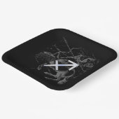 クロムスタイル射手座〔占星術の〕十二宮図サインオンヘベリウス ペーパープレート (傾斜あり)