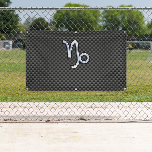 クロムスタイル山羊座の炭素繊維上の記号 横断幕 (インサイチュ)