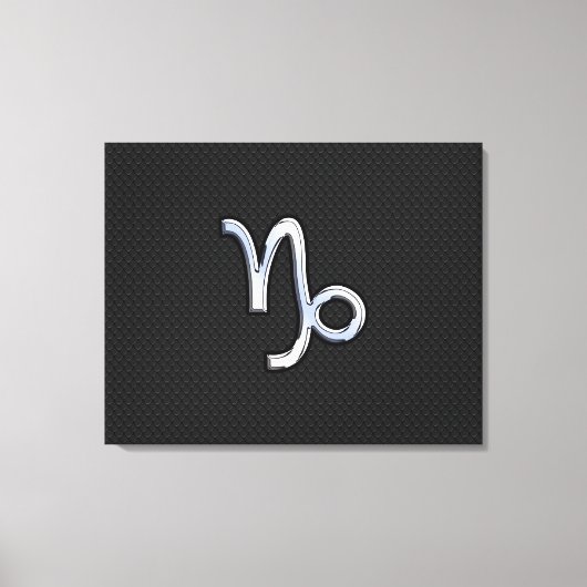 クロムスタイル山羊座〔占星術の〕十二宮図サインオンスネークスタイル キャンバスプリント (正面)
