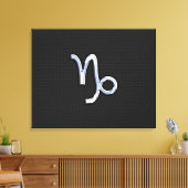 クロムスタイル山羊座〔占星術の〕十二宮図サインオンスネークスタイル キャンバスプリント (インサイチュ (リビング))