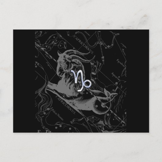 クロムスタイル山羊座〔占星術の〕十二宮図サインオンヘベリウス ポストカード (正面)