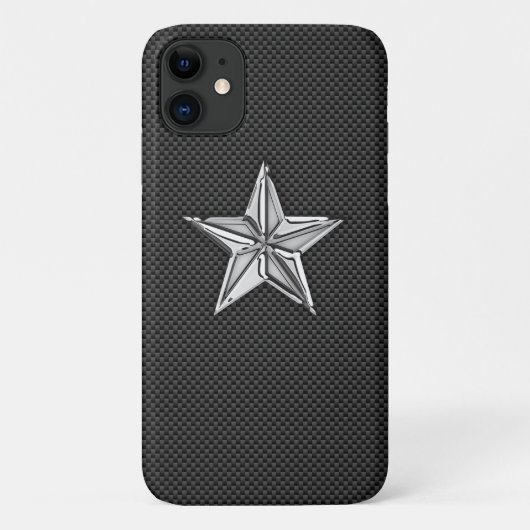 クロムスタイル航海のスターオン炭素繊維 Case-Mate iPhoneケース (裏面)