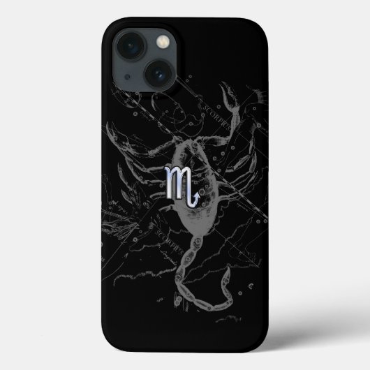 クロムスタイル蠍座〔占星術の〕十二宮図サインオンヘベリウス Case-Mate iPhoneケース (裏面)