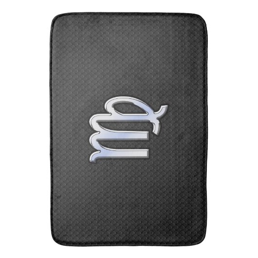 クロムスタイル《星座》乙女座〔占星術の〕十二宮図スネークスキンにサイン バスマット (正面縦)