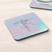 クロムスタイルRNカドゥセウスメディカルマザーパールルック コースター (左側)