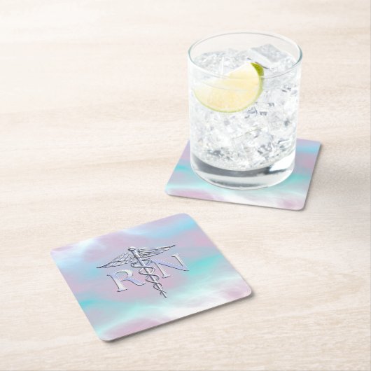 クロムスタイルRNカドゥセウスメディカルマザーパールルック スクエアペーパーコースター (インサイチュ)