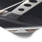 クロムステアリングホイールとブラックゲージのコルベット ポスター (角)