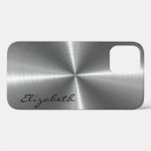 クロムステンレス鋼の金属の外観 Case-Mate iPhoneケース (裏面 (横))