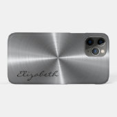 クロムステンレス鋼の金属の外観 Case-Mate iPhoneケース (裏面(横))
