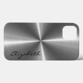 クロムステンレス鋼メタルルック Case-Mate iPhoneケース (裏面 (横))