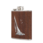 クロムセイボートオンウェットマホガニープリント フラスク (左)