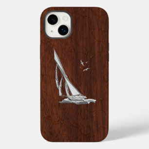 クロムセイボートオンウェットマホガニープリント Case-Mate iPhone 14 PLUSケース