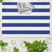 クロムセイボートオン航海のストライプズ キッチンタオル (折り畳み)