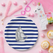 クロムセイボートオン航海のストライプズ ペーパープレート (パーティー)