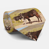 クロムタイのブラウン牛 ネクタイ (ロール)