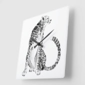 クロムチータ スクエア壁時計 (傾斜)