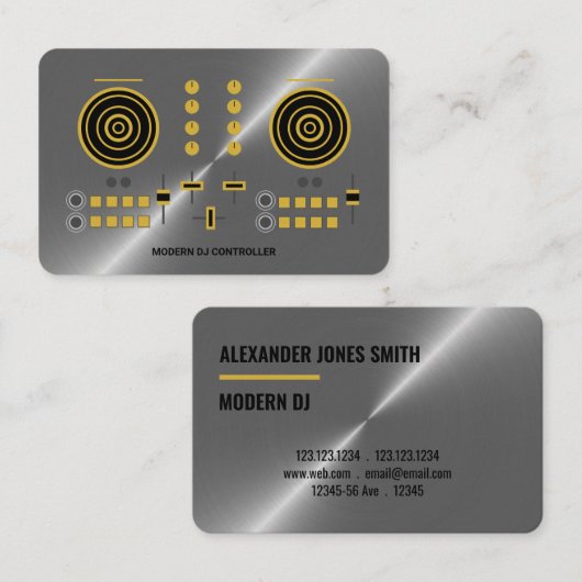 クロムトモダンーンフェイクDJコントローラ2020 名刺 (正面/裏面)