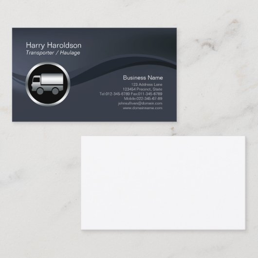 クロムトラックアイコントランスポーターの運送状BusinessCard 名刺 (正面/裏面)