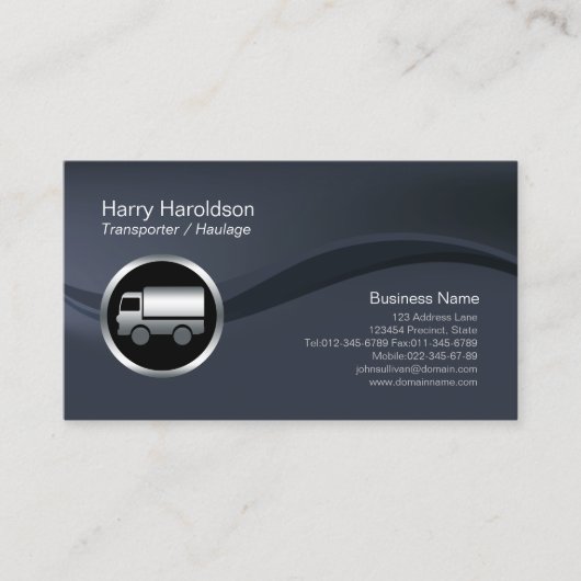 クロムトラックアイコントランスポーターの運送状BusinessCard 名刺 (正面)