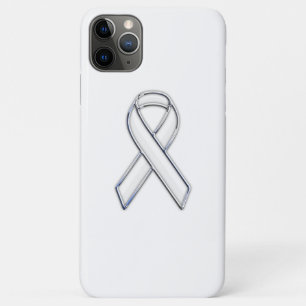 クロムトリムスタイルホワイトリボン認識度 iPhone 11 PRO MAXケース