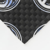 クロムドラゴンクレストインカーボンファイバープリント フリースブランケット (角)