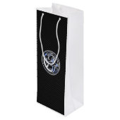 クロムドラゴンクレストインカーボンファイバープリント ワインギフトバッグ (裏面アングル)