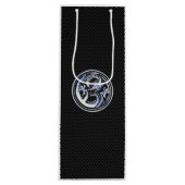 クロムドラゴンクレストインカーボンファイバープリント ワインギフトバッグ (正面)