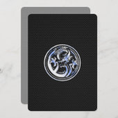 クロムドラゴンクレストオンカーボンファイバープリント (正面/裏面)