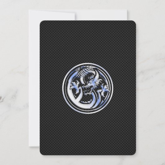 クロムドラゴンクレストオンカーボンファイバープリント (正面)