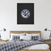 クロムドラゴンクレストオンカーボンファイバープリント キャンバスプリント (インサイチュ (寝室))