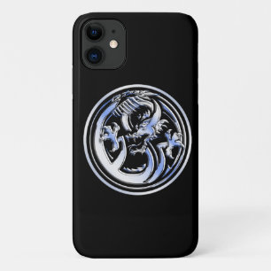 クロムドラゴンクレストオンブラックプリント iPhone 11 ケース