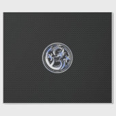 クロムドラゴンクレストダークカーボンファイバープリント ラッピングペーパー (フラット)