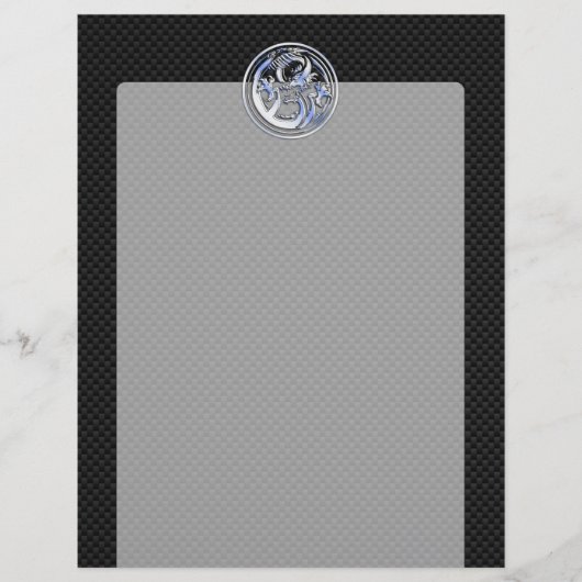 クロムドラゴンクレストブラックカーボンファイバープリント (正面)