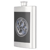 クロムドラゴンクレストブラックカーボンファイバープリント フラスク (左)