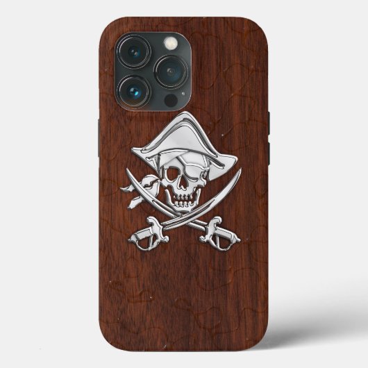 クロムパイレーツオンウェットマホガニープリント Case-Mate iPhoneケース (裏面)