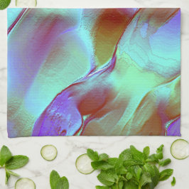 クロムパープルで磨いた岩 キッチンタオル