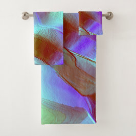 クロムパープルで磨いた岩 バスタオルセット