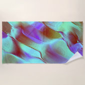 クロムパープルで磨いた岩 ビーチタオル (正面)