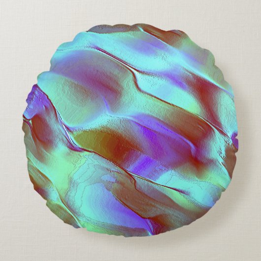 クロムパープルで磨いた岩 ラウンドクッション (正面)