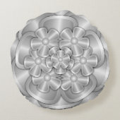 クロムフラワー – シルバーラウンドピロー ラウンドクッション (裏面)